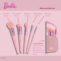 Barbie Make-Up Brushes in Travel Pouch