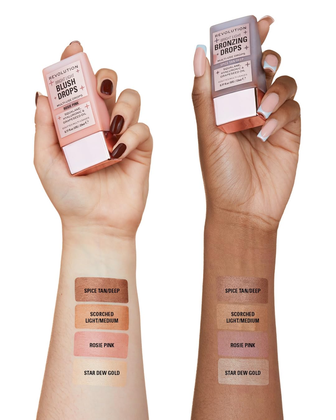 Bright Light Blush Drops Pink Rosie