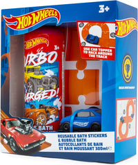 Hot Wheels Children's Bath Stickers & Bubble Bath Set