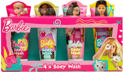 Barbie Body Wash Gift Set - 4 x 75ml - Body Wash/Shower Gel/Bath