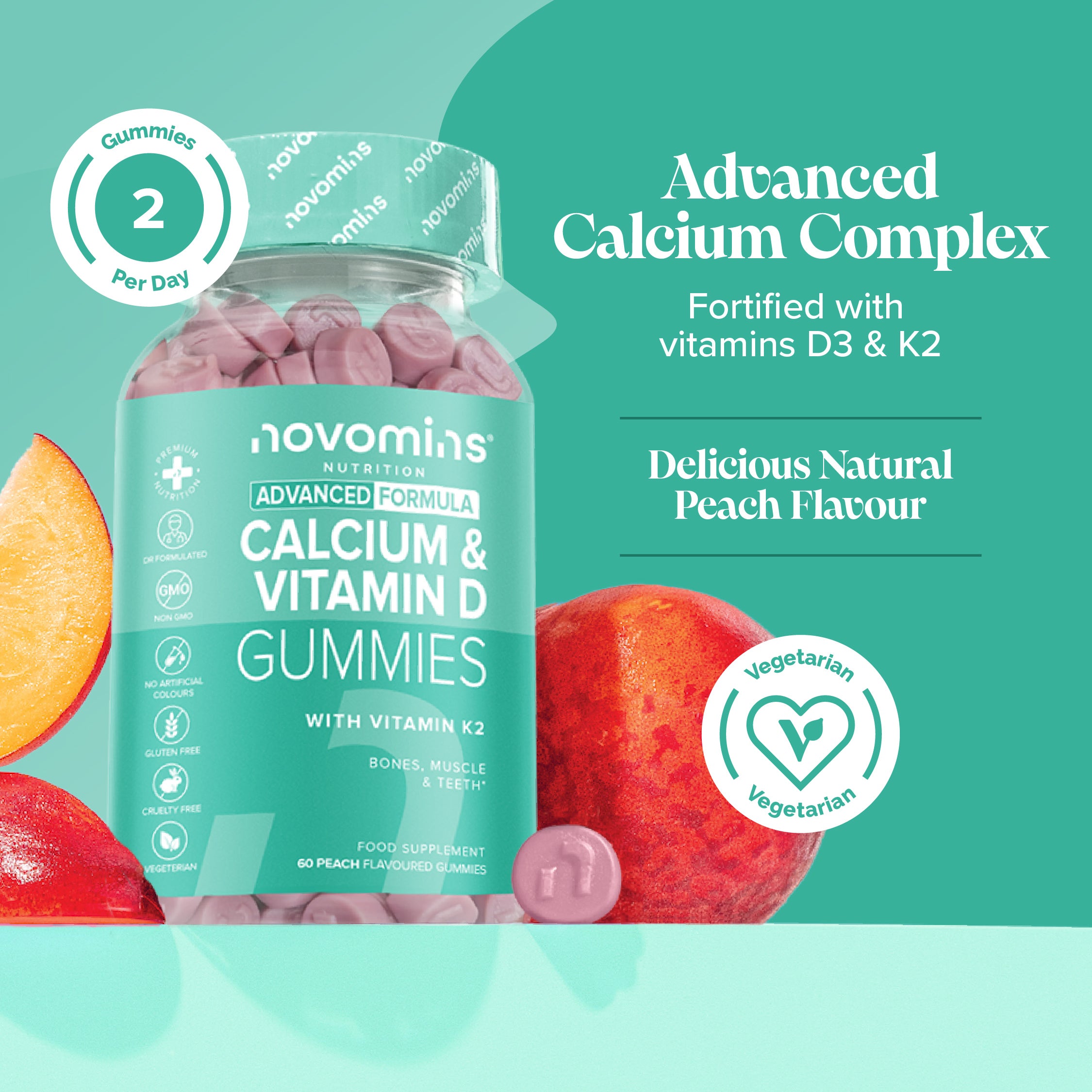 Novomins Calcium and Vitamin D Gummies