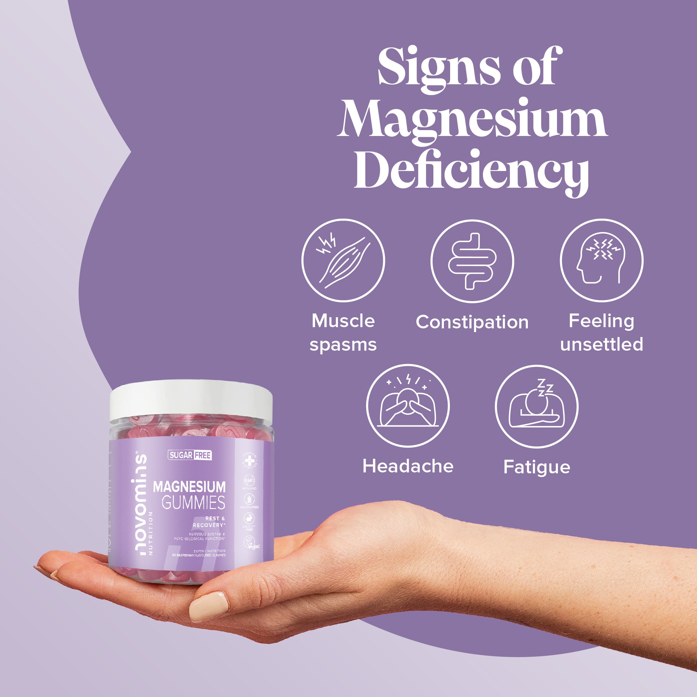 Novomins Magnesium Sugar-Free Gummies