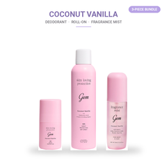 GEM Coconut Vanilla Trio Deodorant, Roll-on and Body Mist