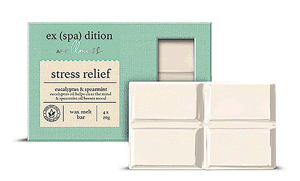 Stress Relief 4 x 20g Wax Melts with Eucalyptus & Spearmint