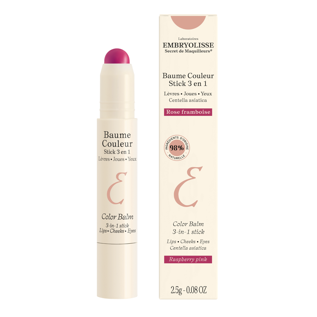 Embryolisse Colour Balm Stick 3in1 Raspberry Pink