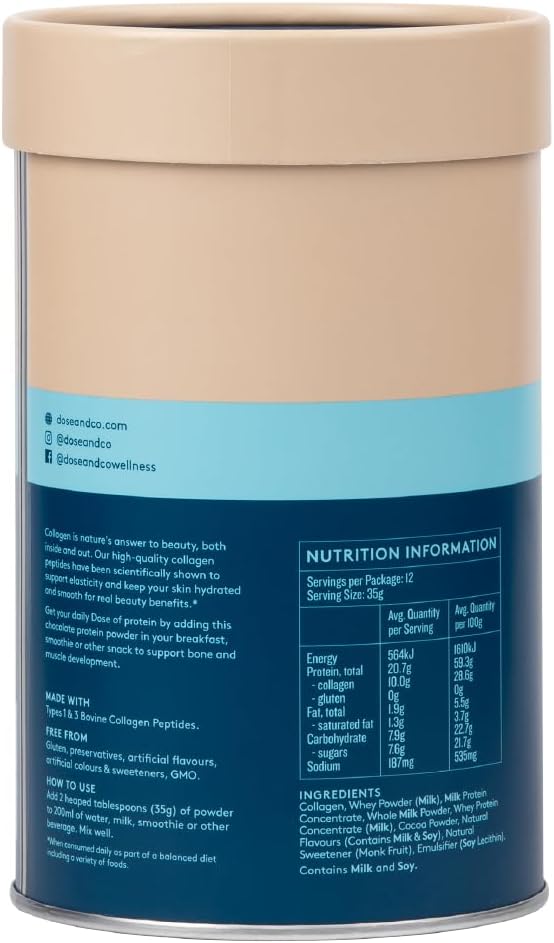 Dose & Co Collagen Protein Powder - Chocolate 420g