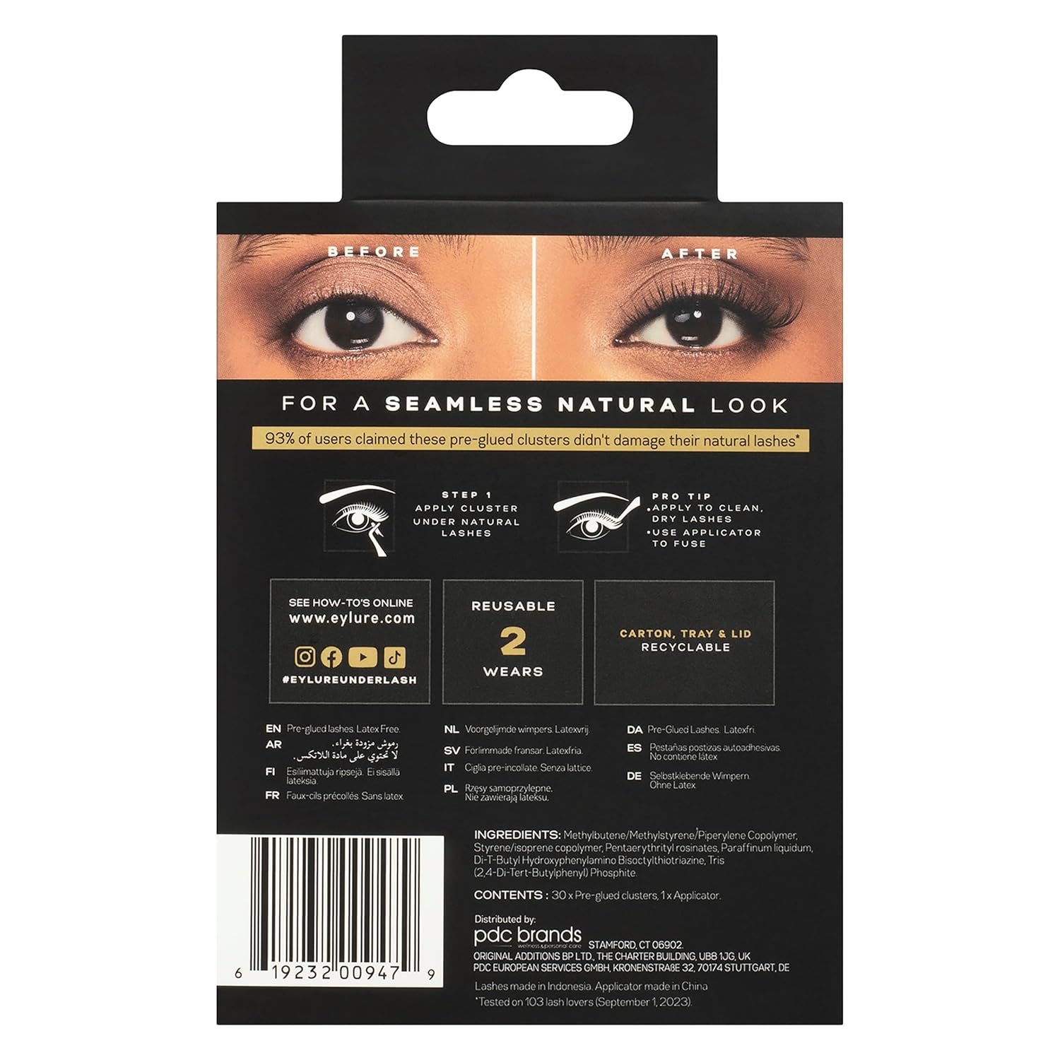 Eylure Underlash Pre-Glued Natural Salon Curl Cluster
