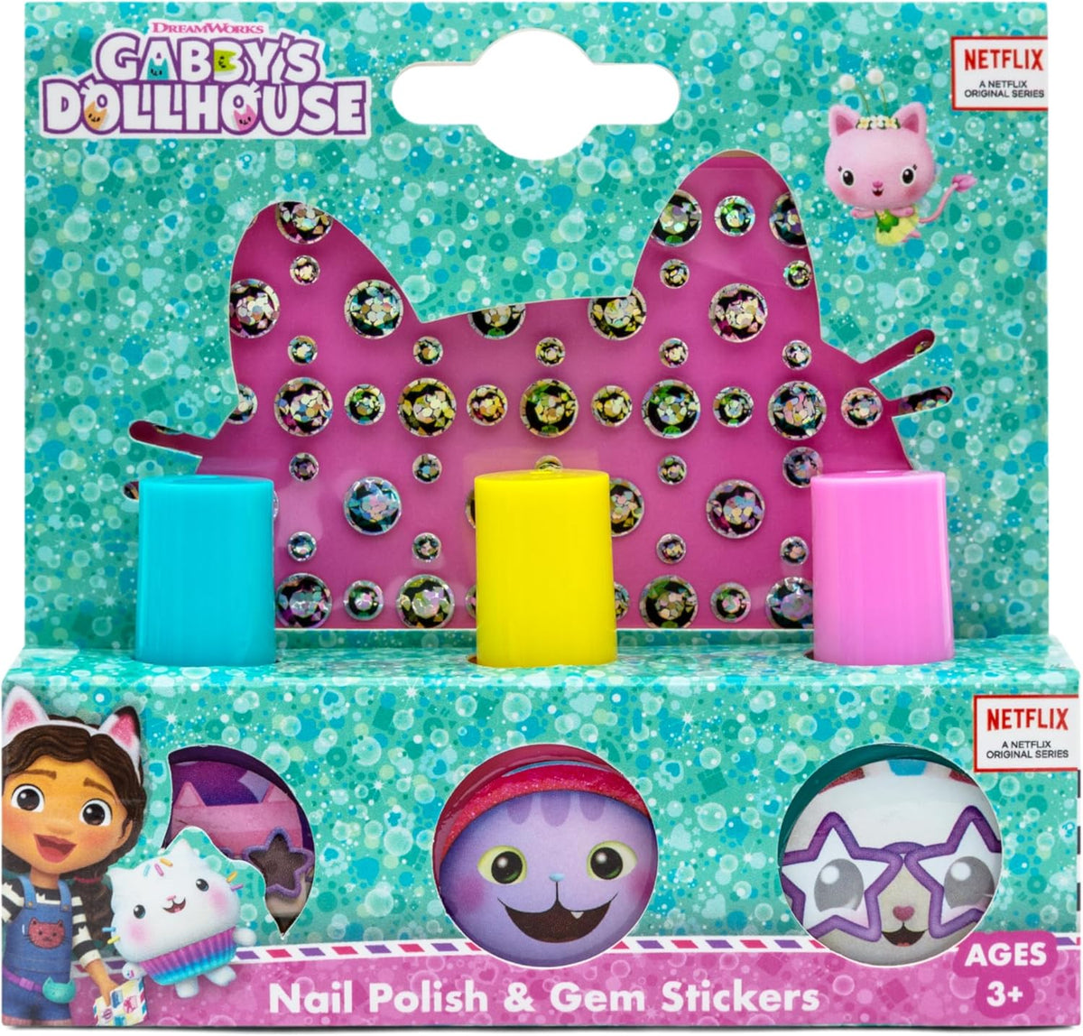 Gabby's Dollhouse Children's Nail Polish & Stickers Gift Set