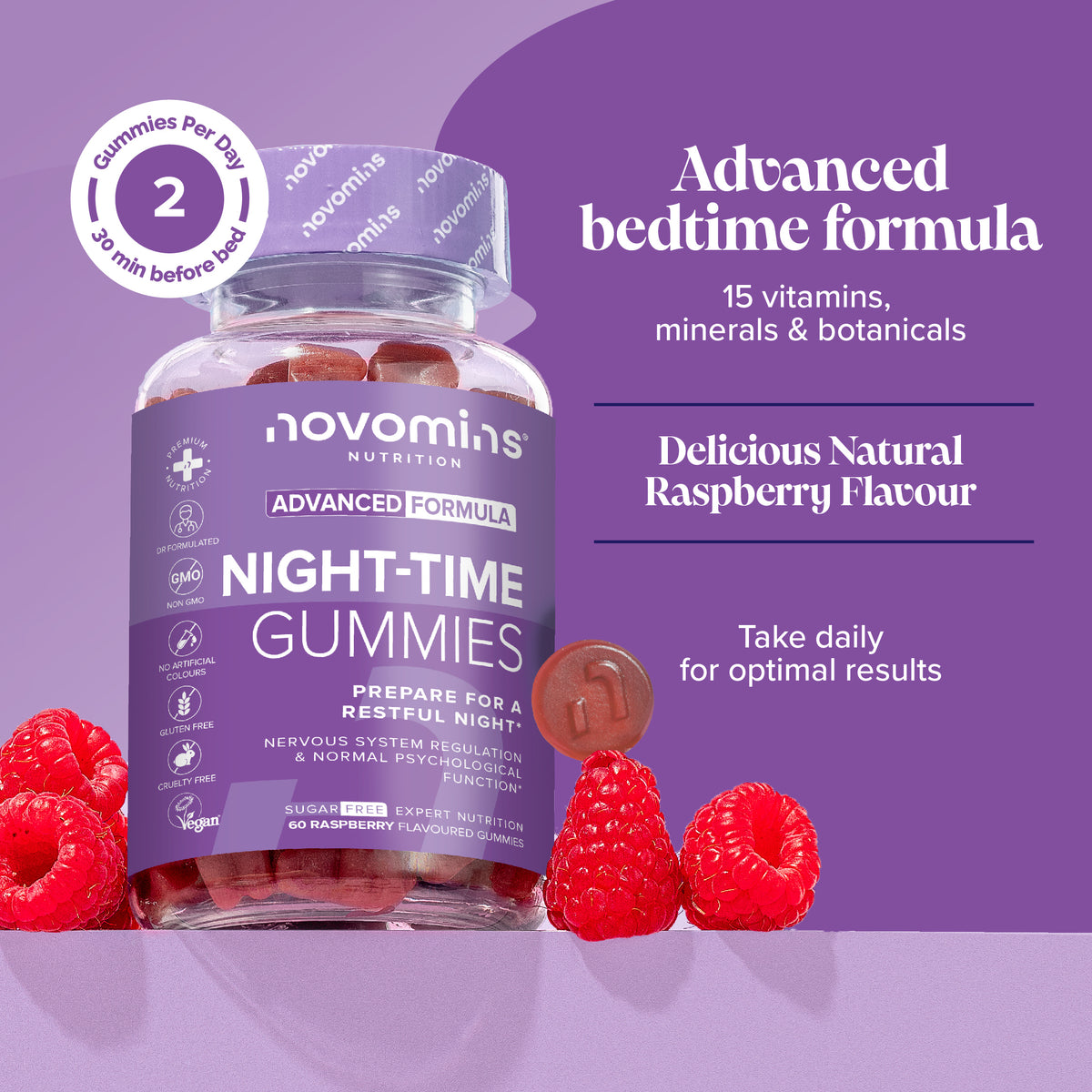 Novomins Night Time Gummies (5HTP Free)