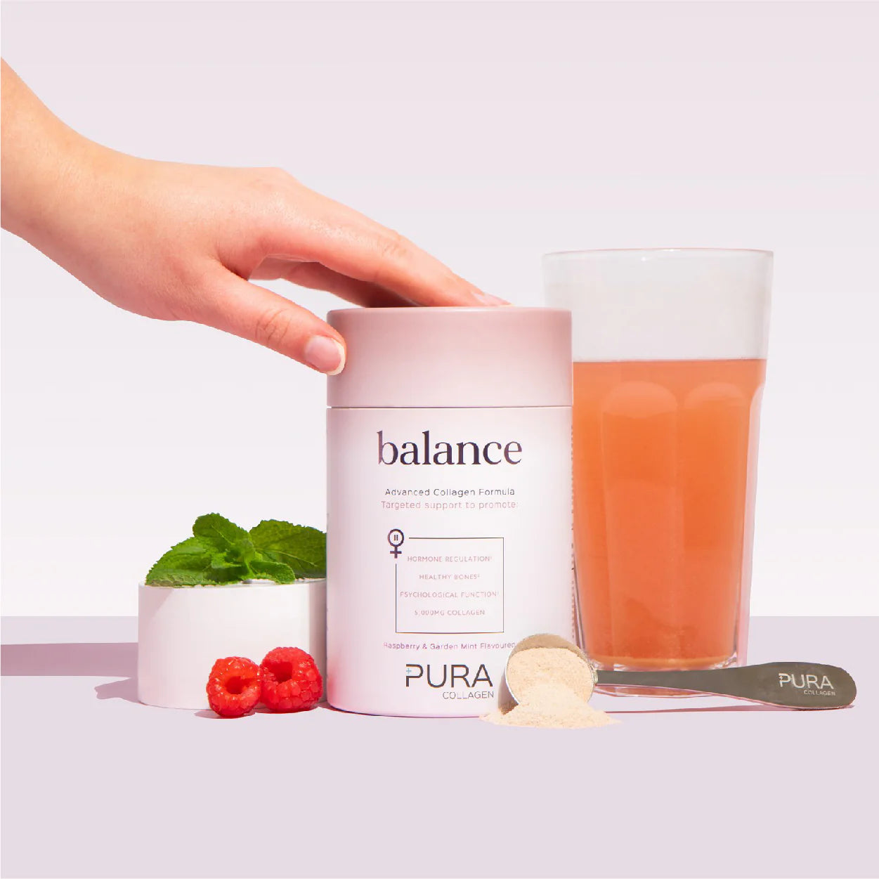 Pura Collagen  Balance 224G (V5) - Raspberry & Mint