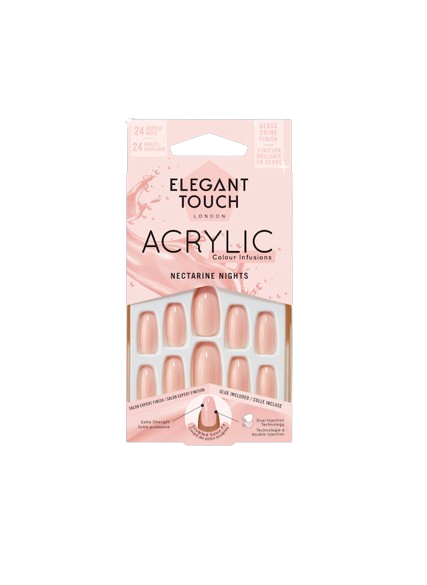 Elegant Touch Colour Acrylic Nails Nectarine Nights
