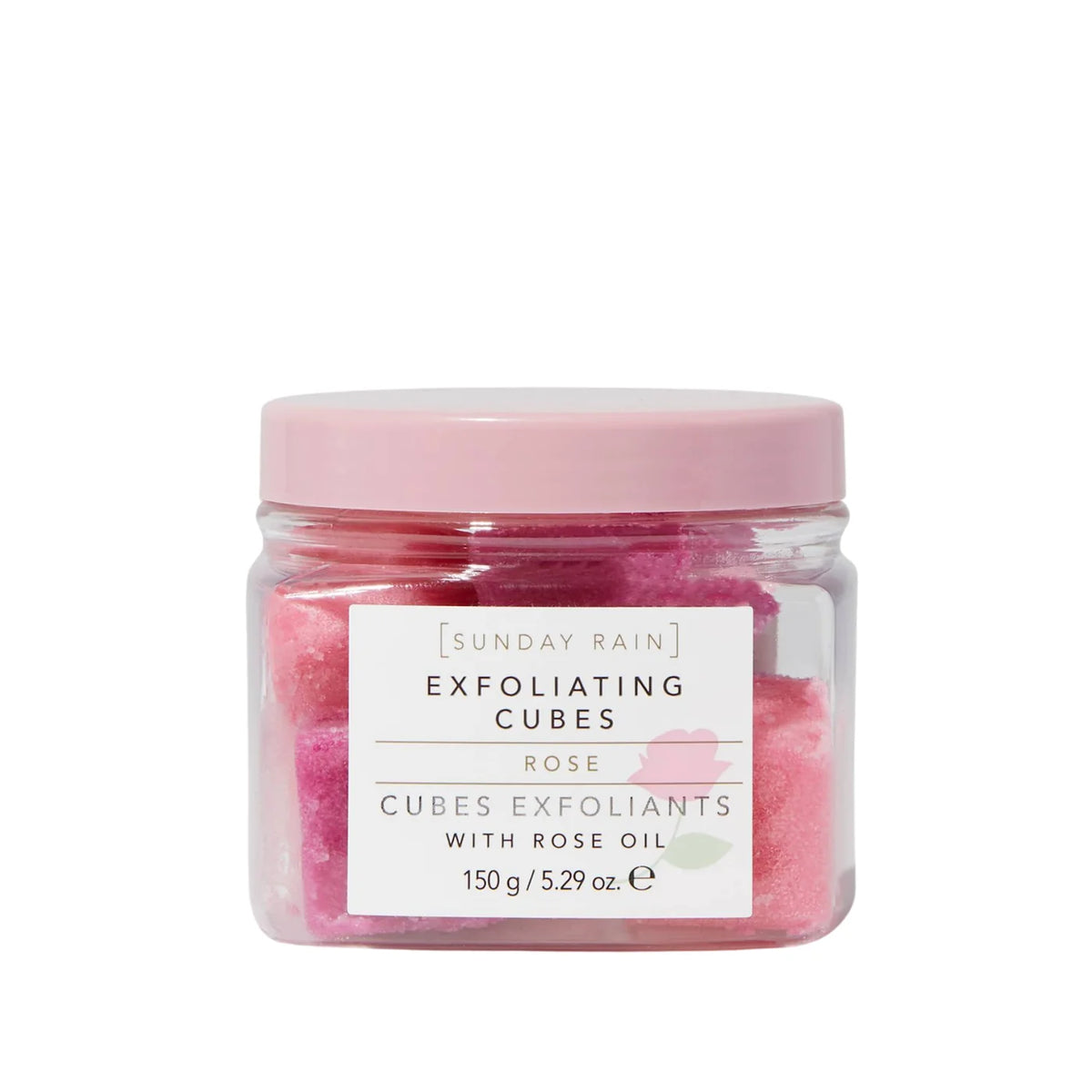 Sunday Rain Rose Exfoliating Cubes 150g