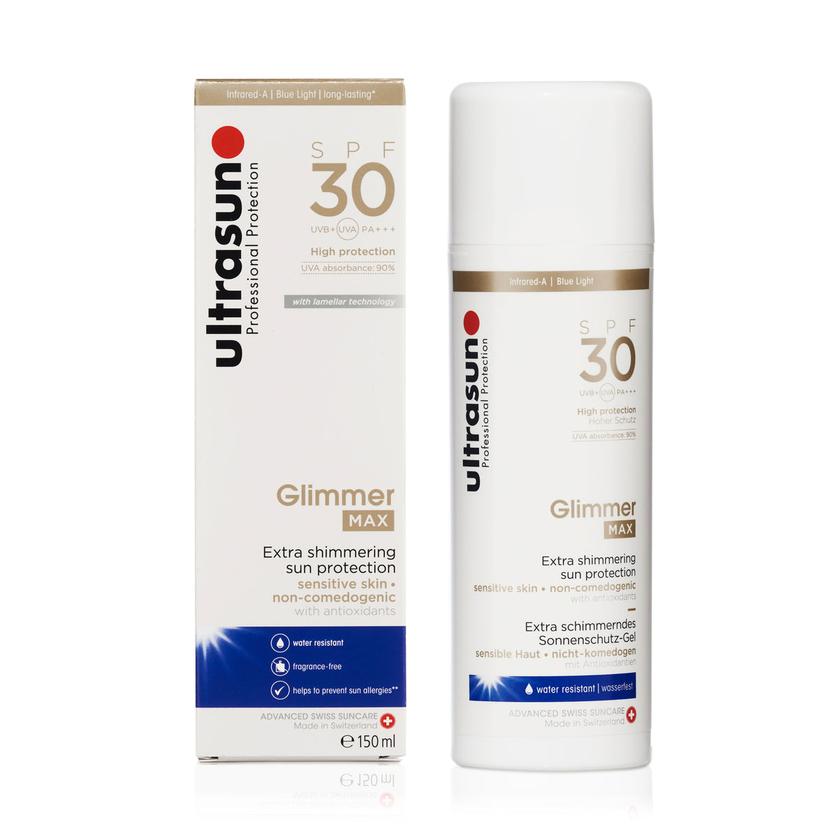 Ultrasun 30spf Glimmer Max 150ml