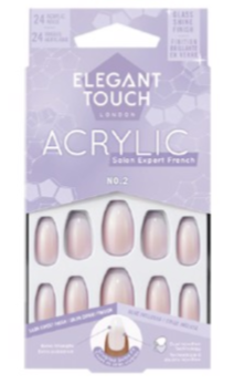 Elegant Touch French Acrylic Nails No. 2 COFFIN