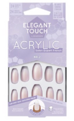 Elegant Touch French Acrylic Nails No. 2 COFFIN